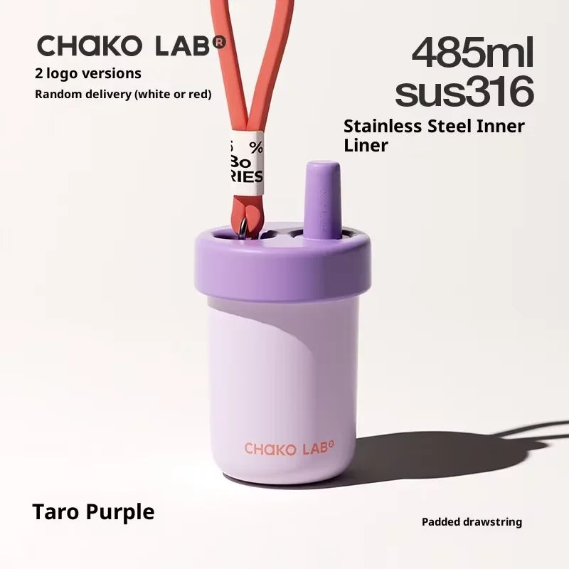 Chakolab Bobo Thermos Cup 485ML Stainless Steel Inner Pot Coffee Cup With Lifting Rope Camping Office Cup Desktop