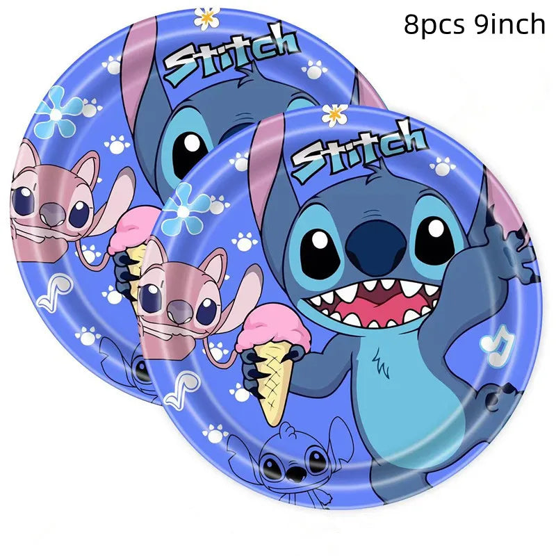 Lilo&Stitch Party Supplies Cup, Plates, Tablecloth, Balloons, Cake Toppers, Gift Box Birthday Party Decoration