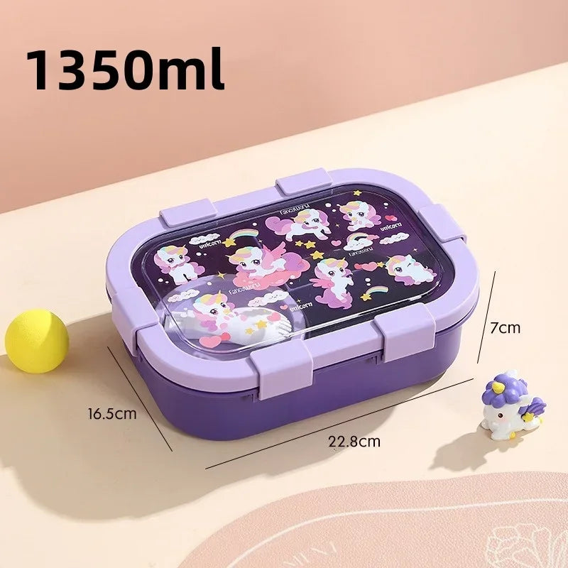 Cute Portable Compartment Kids Lunch Box