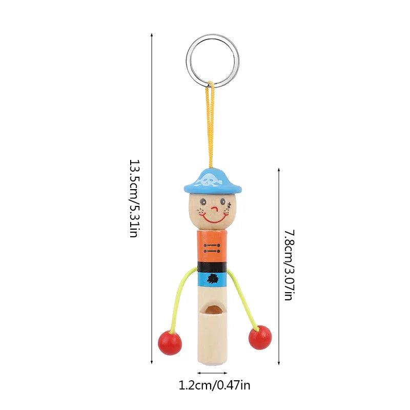 5/12/20pcs wooden pirate whistles – fun kids party favors.