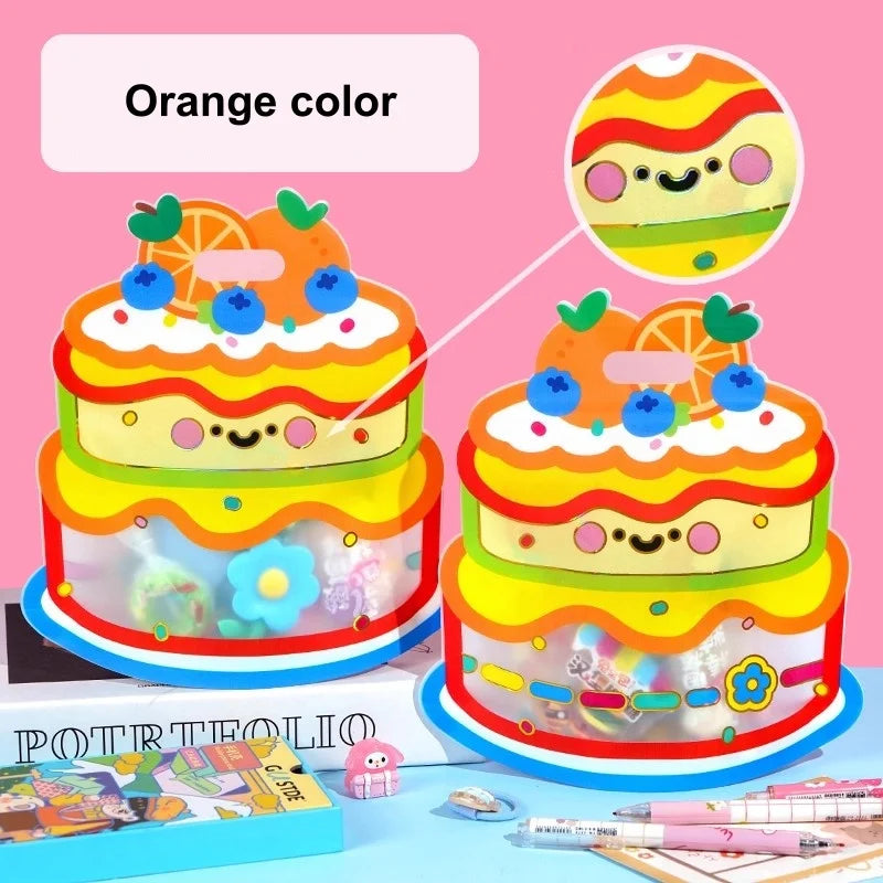20pcs cute cartoon candy bags with handles – perfect for kids’ snacks, cookies, and birthday party treats.