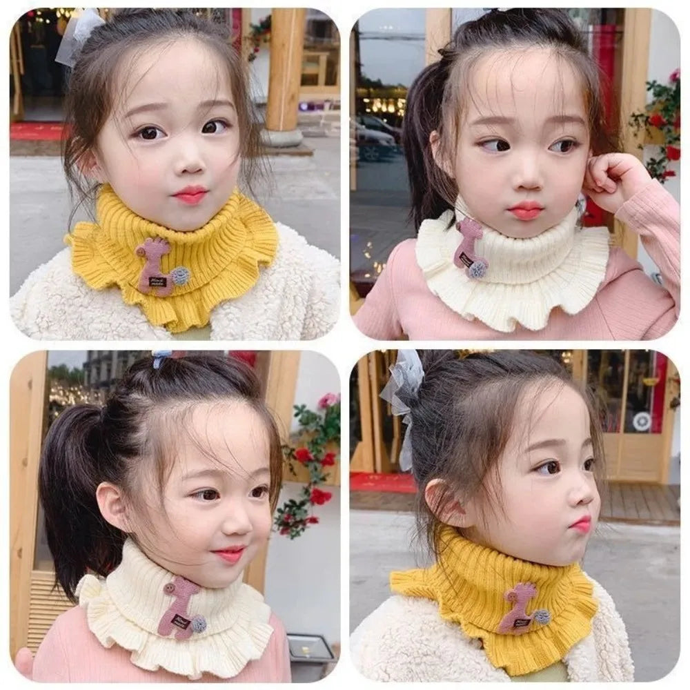 Warm, soft knitted scarf for kids, colorful, cozy, and perfect for winter.