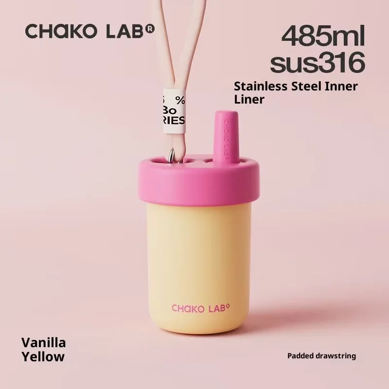 Chakolab Bobo Thermos Cup 485ML Stainless Steel Inner Pot Coffee Cup With Lifting Rope Camping Office Cup Desktop