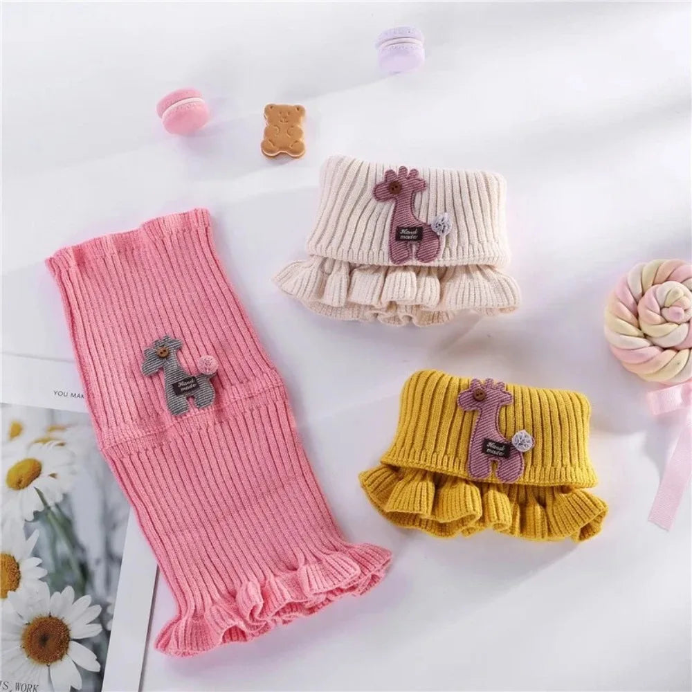 Warm, soft knitted scarf for kids, colorful, cozy, and perfect for winter.