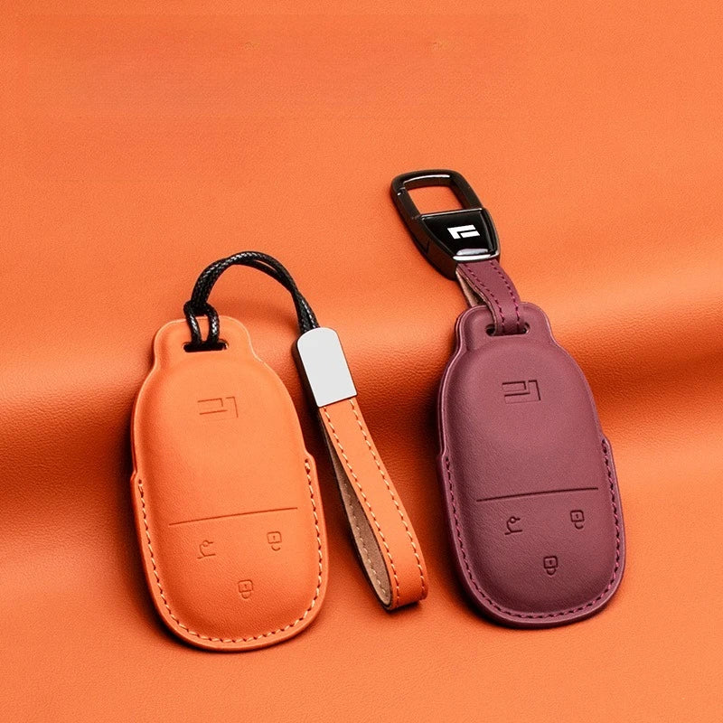 Rox01 2024 2025 2026 Car Leather Key, Cover Remote Case Cover Car Keychain Holder Bag Accessories