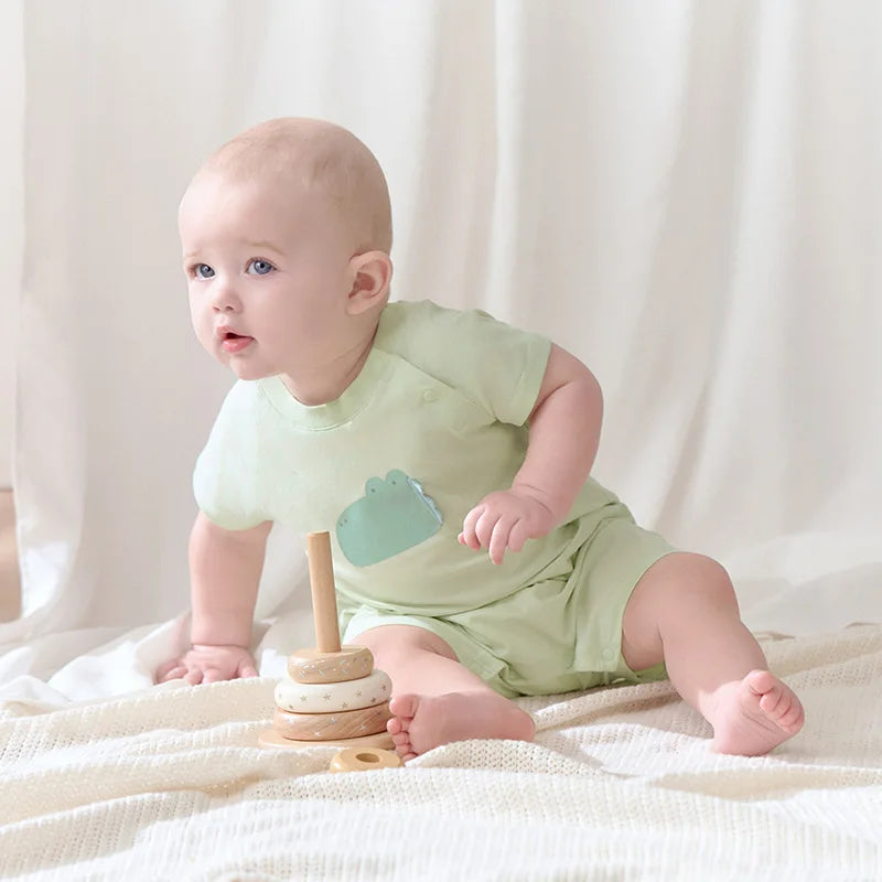 Dave Bella Brand Baby Short Sleeve Jumpsuit Romper Newborn Casual Cotton Comfortable