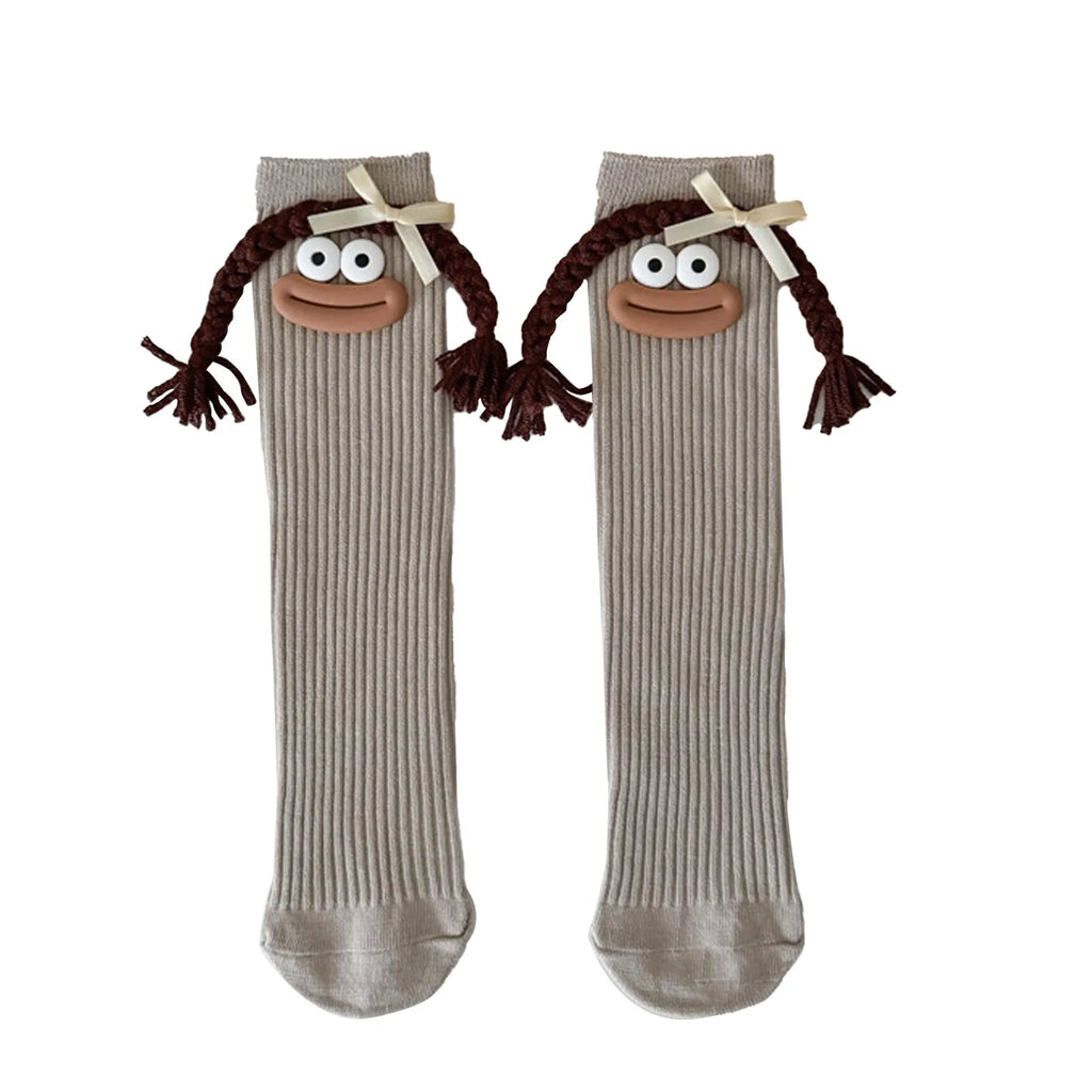 Funny Colorful Cartoon Knee-High Socks