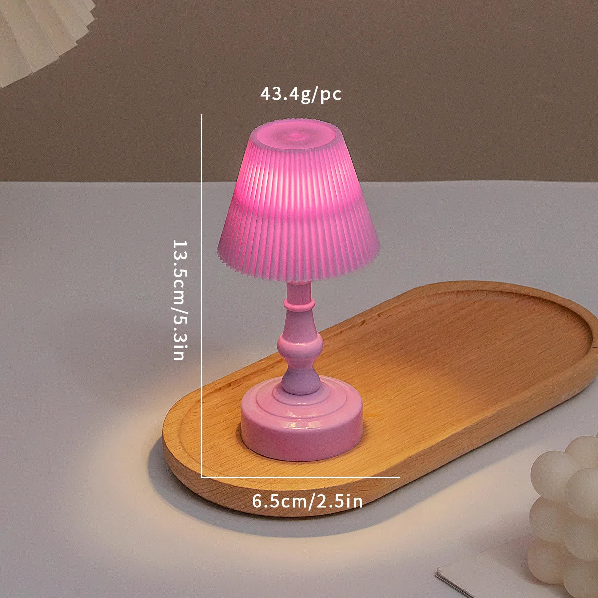 Miniature Flower Bud Table Lamp Night Light Furniture Home Model Decor Toy Doll, House Accessories Table