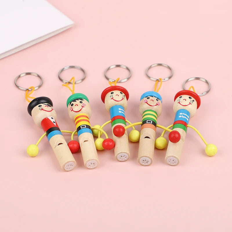 5/12/20pcs wooden pirate whistles – fun kids party favors.