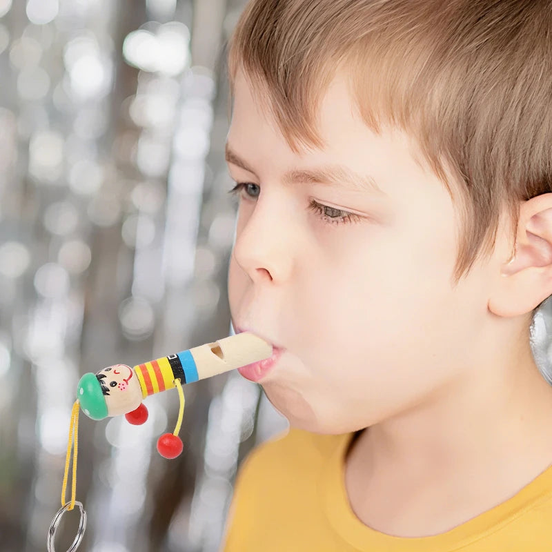 5/12/20pcs wooden pirate whistles – fun kids party favors.