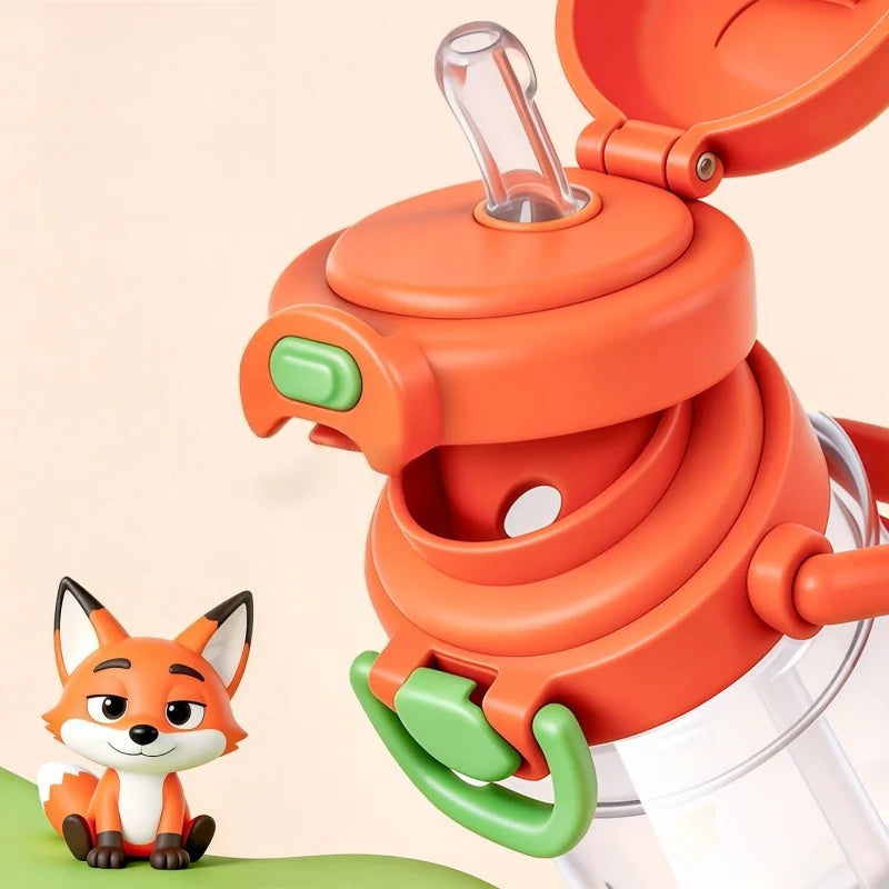 Zootopia Kids Water Bottle with Straw & Handle