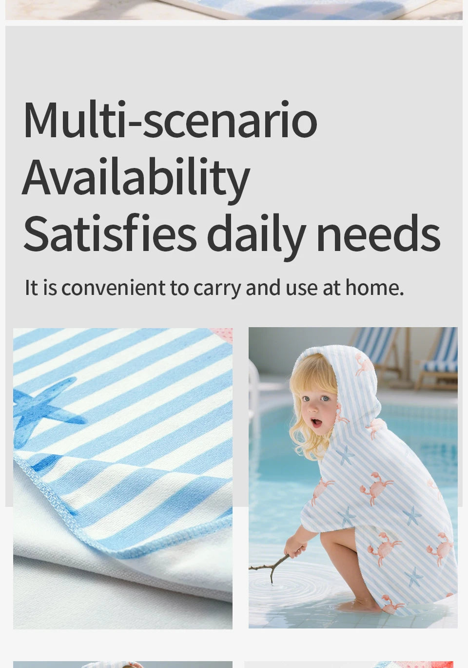 Kids Beach Towel Robe – Soft & Absorbent