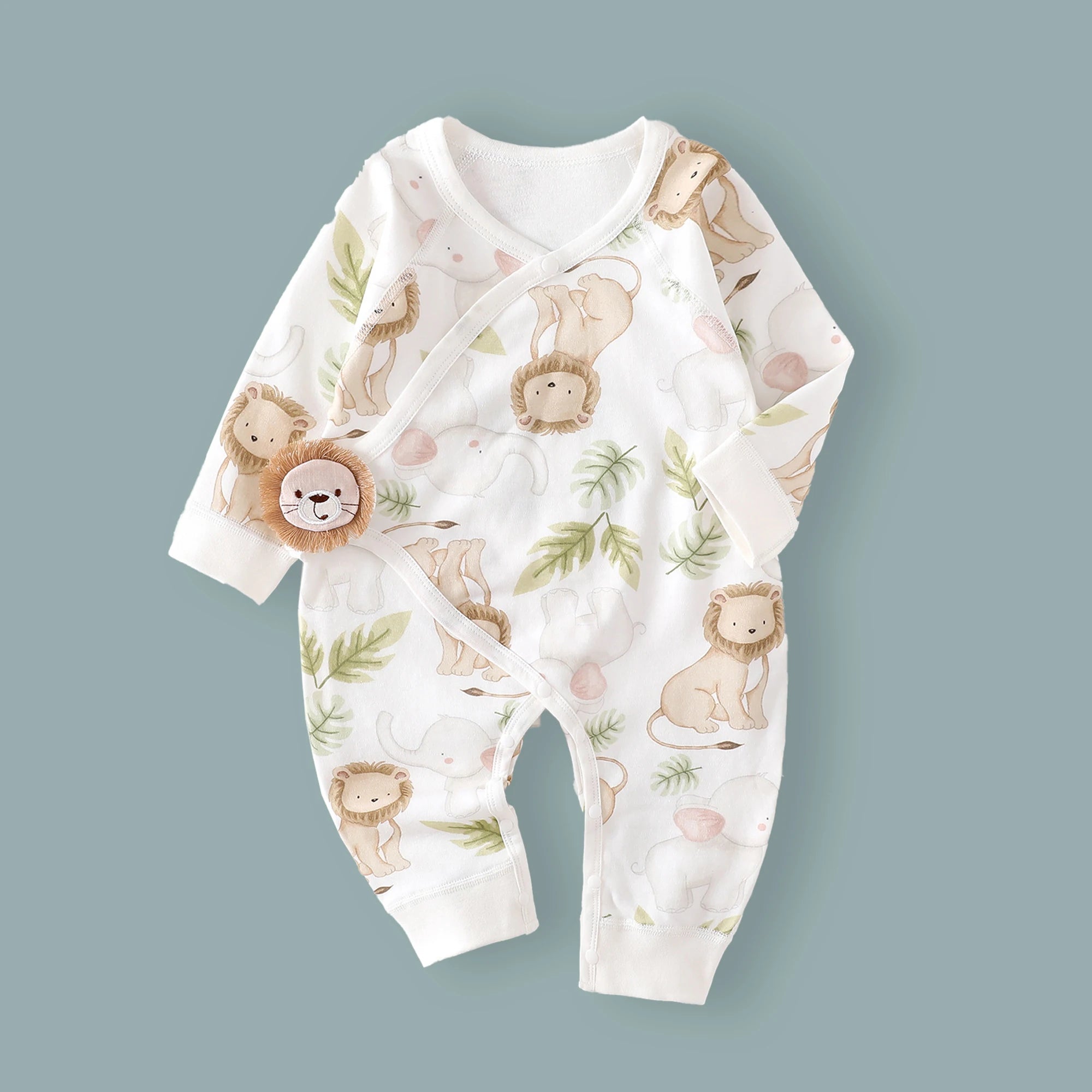 Newborn Cotton Printed Romper – 0–6 Months