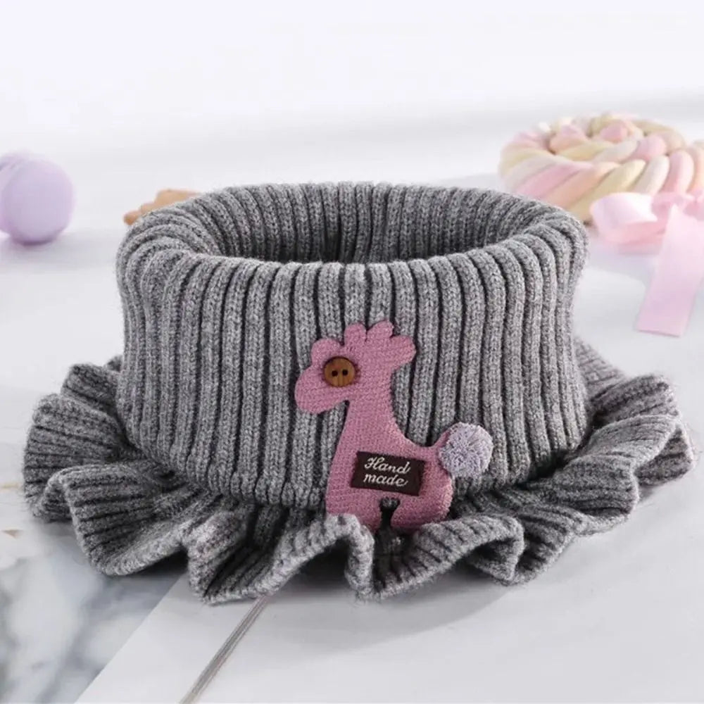 Warm, soft knitted scarf for kids, colorful, cozy, and perfect for winter.