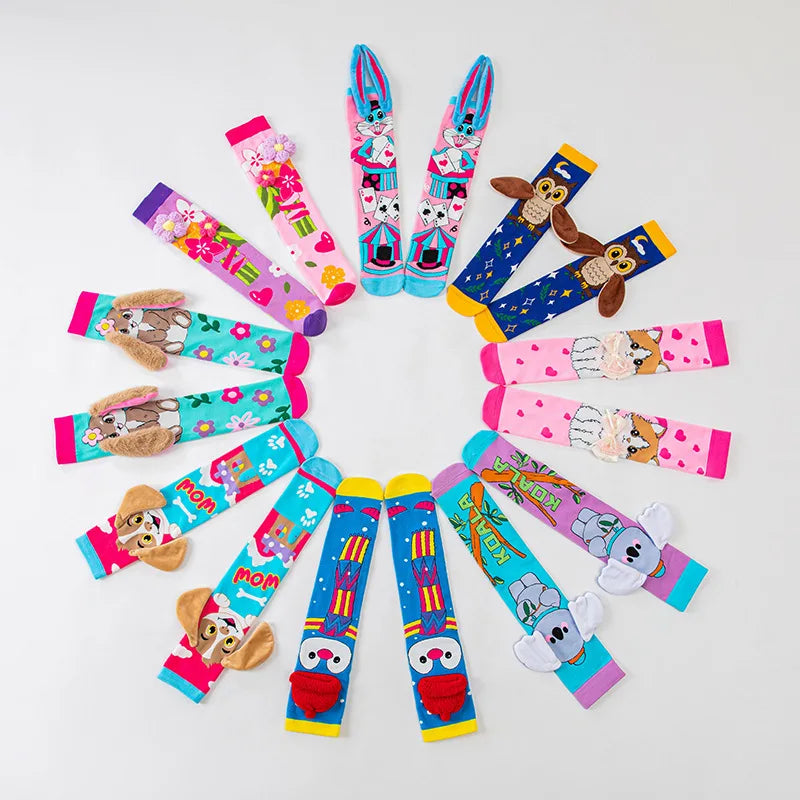 3D Cartoon Kids Socks – Fun in Every Step! Long Socks No Heel