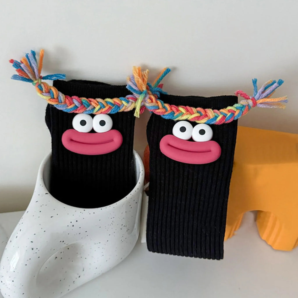 Funny Colorful Cartoon Knee-High Socks