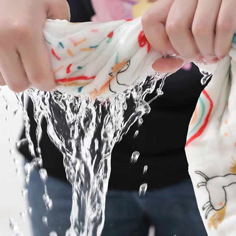 Soft Baby Bath & Swaddle Cloth (4-Layer)