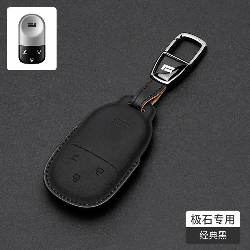 Rox01 2024 2025 2026 Car Leather Key, Cover Remote Case Cover Car Keychain Holder Bag Accessories