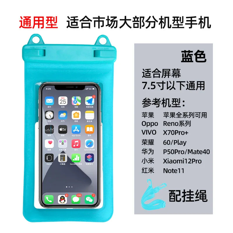 Waterproof Phone Case – Swimming & Diving Dry Bag 
 7.4 inch