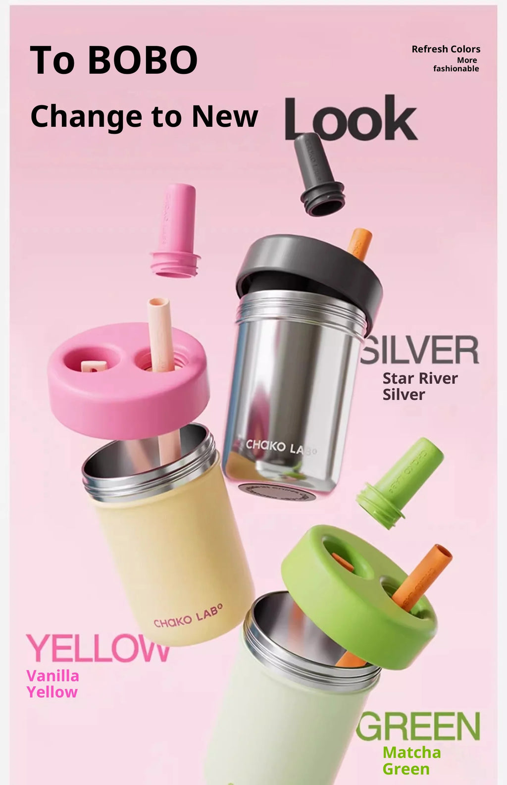 Chakolab Bobo Thermos Cup 485ML Stainless Steel Inner Pot Coffee Cup With Lifting Rope Camping Office Cup Desktop