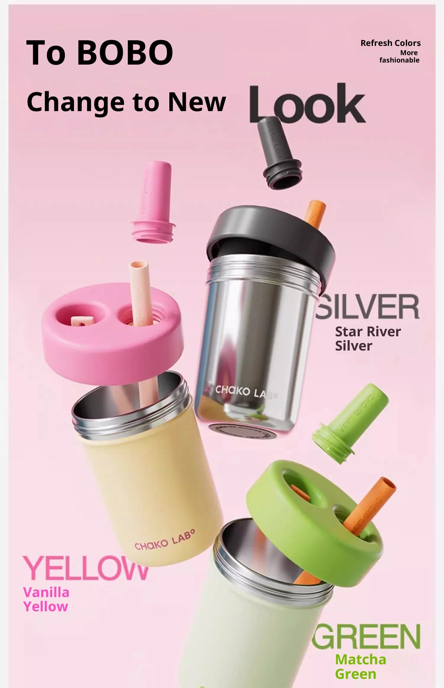 Chakolab Bobo Thermos Cup 485ML Stainless Steel Inner Pot Coffee Cup With Lifting Rope Camping Office Cup Desktop