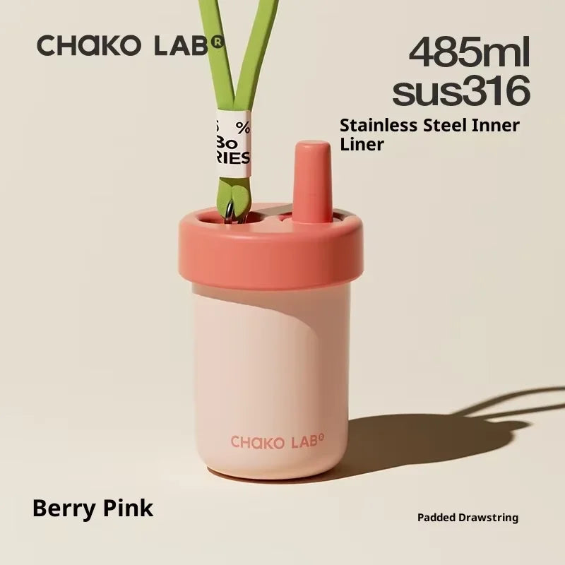 Chakolab Bobo Thermos Cup 485ML Stainless Steel Inner Pot Coffee Cup With Lifting Rope Camping Office Cup Desktop