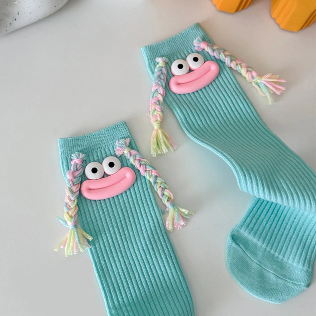 Funny Colorful Cartoon Knee-High Socks