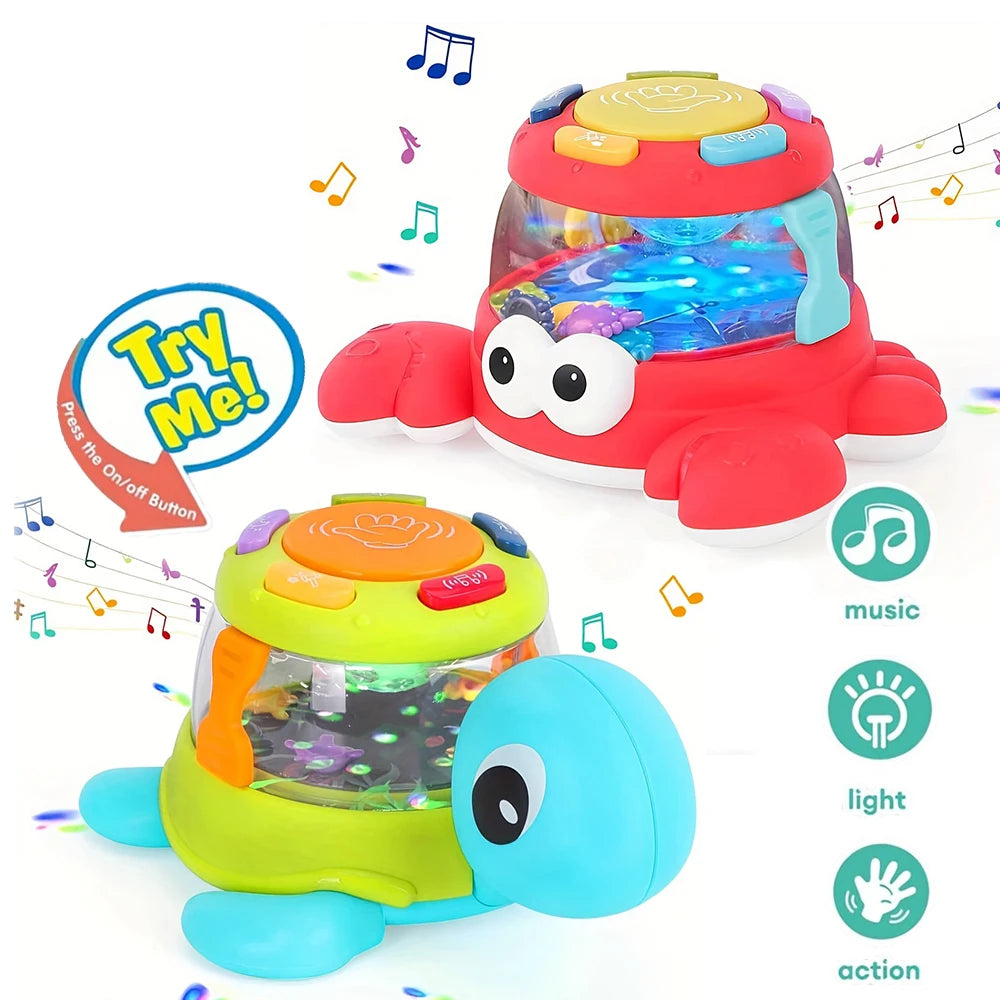 Kids Musical Turtle & Crab Drum Toy – Early Learning Gift