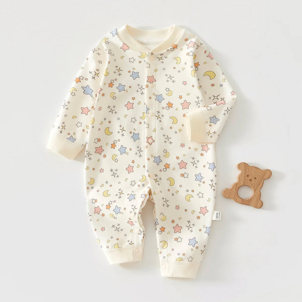 Baby Cotton Long Sleeve Onesie (0–18M)
