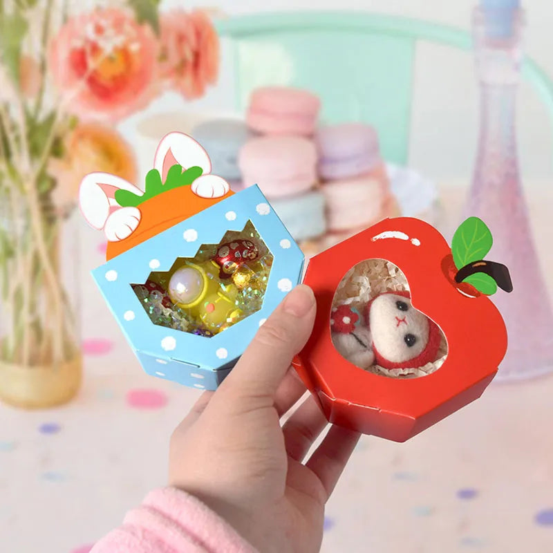 Cute Window Treat Boxes – Fruit & Heart Party Favors (10/20PCS)