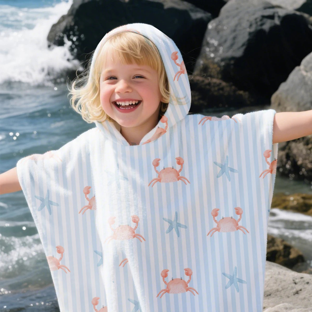 Kids Beach Towel Robe – Soft & Absorbent