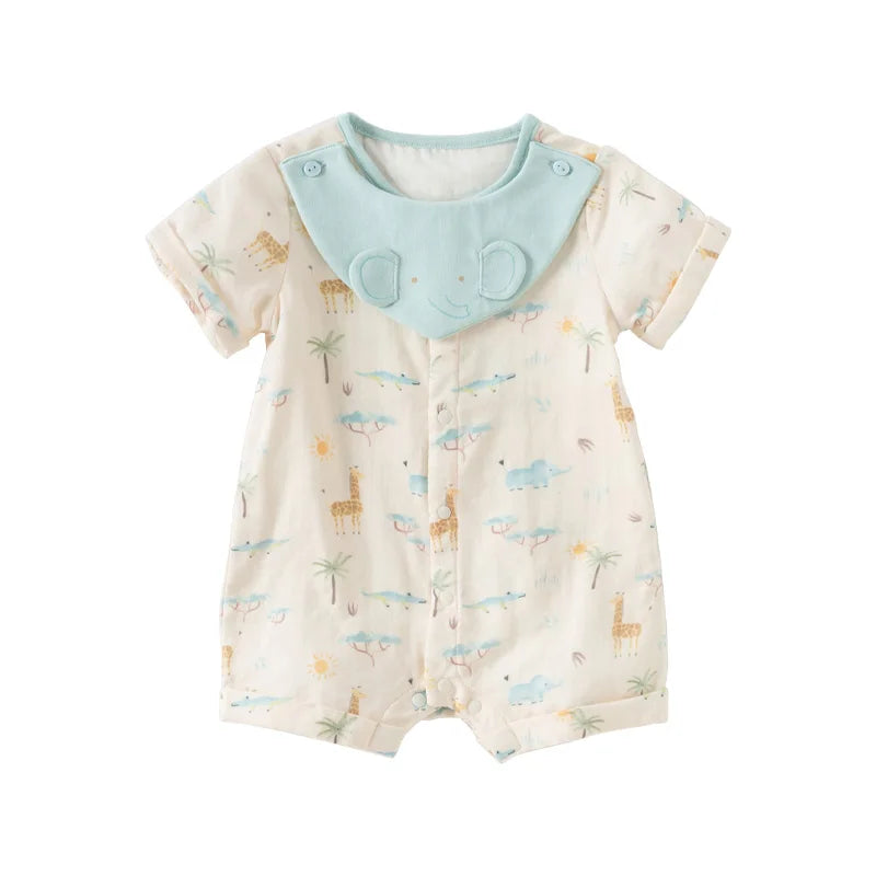 Dave Bella Brand Baby Jumpsuit , Cute Cartoon Animal Print