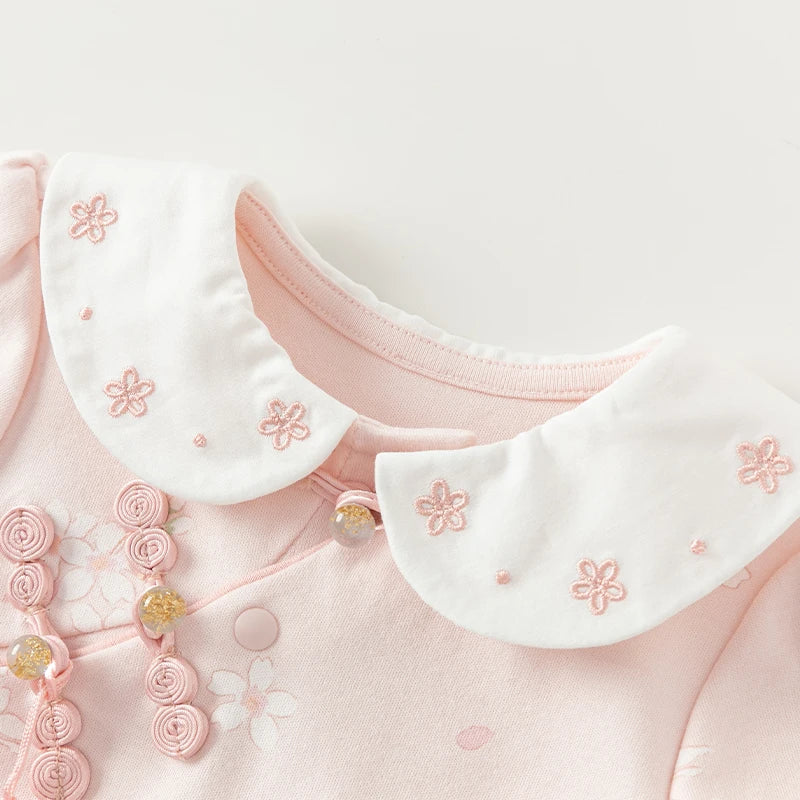 Dave Bella Brand Floral Baby Romper – Soft Cotton Autumn Jumpsuit