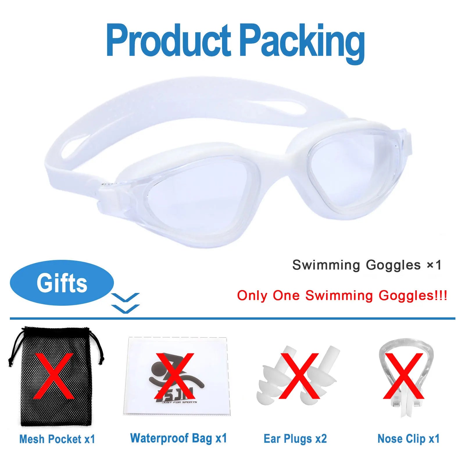 Unisex Swimming Goggles – Anti-Fog Swim Glasses