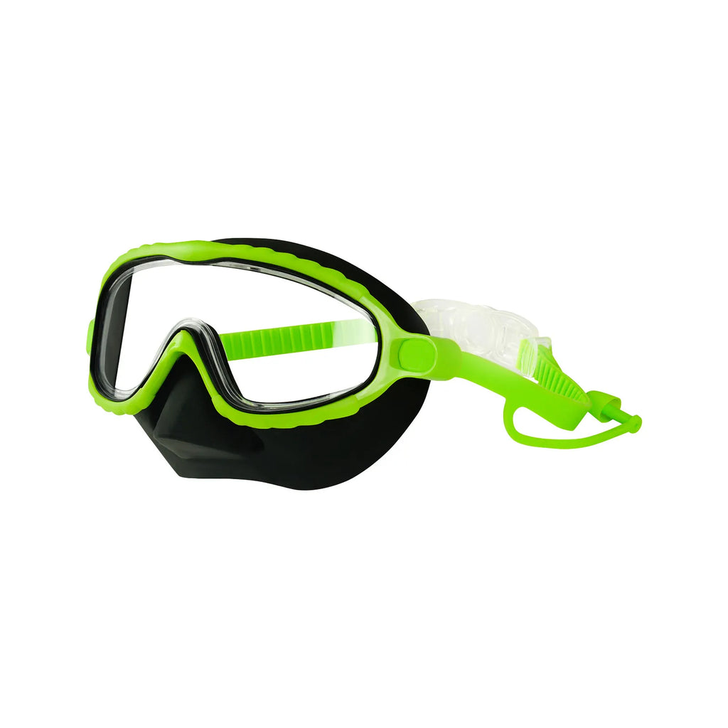 Swim Goggles with Nose Cover Wide Field Of View Diving Mask Anti-Fog Anti-Leak ,Toddler Swimming Goggles For Kids Ages 3-15