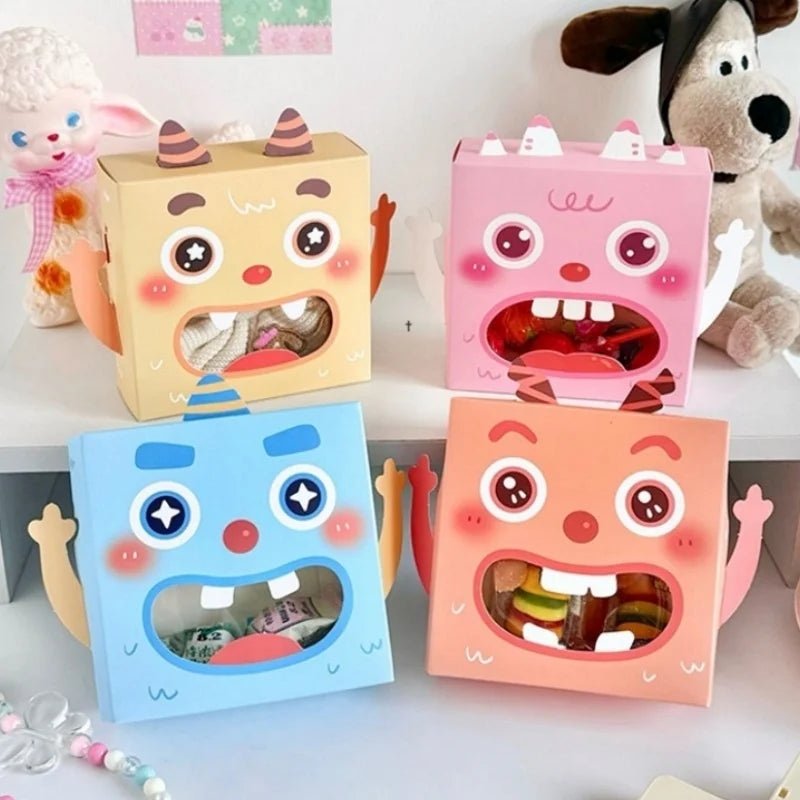 20PCS Cartoon Kraft Candy Gift Boxes with Window