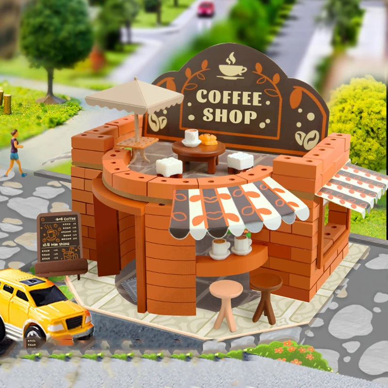 Brick Dollhouse Casa Miniature With LED Kit Mini Villa Building Model Doll Houses Assemble Toy for Children Gifts