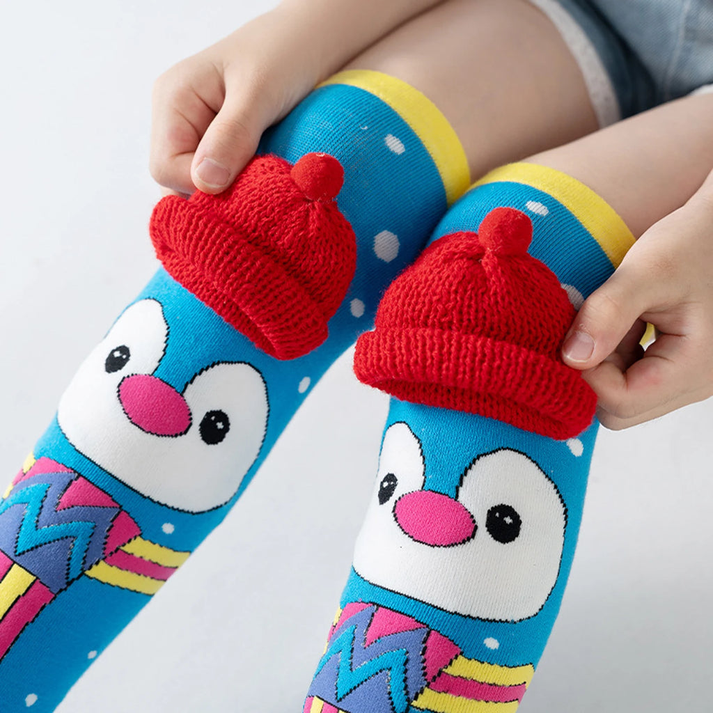 Cute Cartoon Animal Knee-High Socks for Kids
