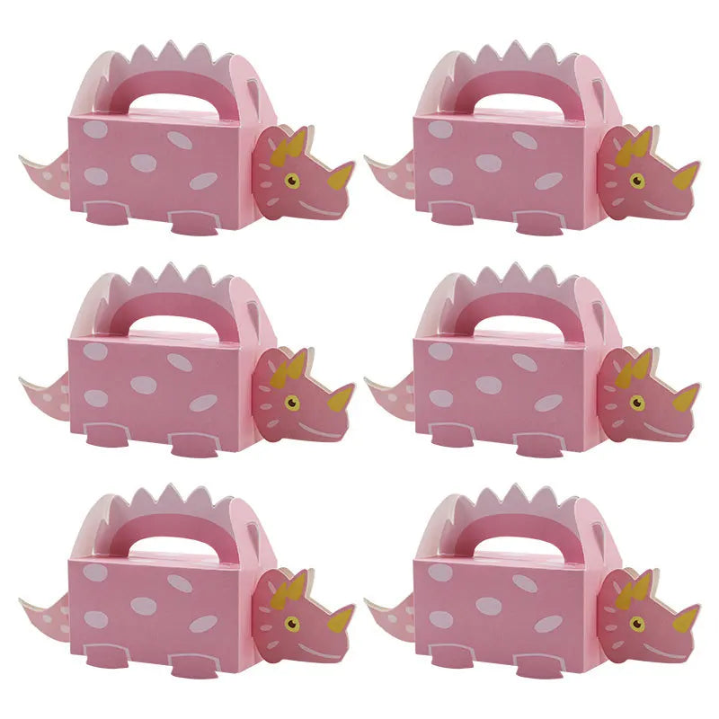 Dinosaur Party Treat Boxes – Cartoon Animal Gift Packaging (50PCS)
