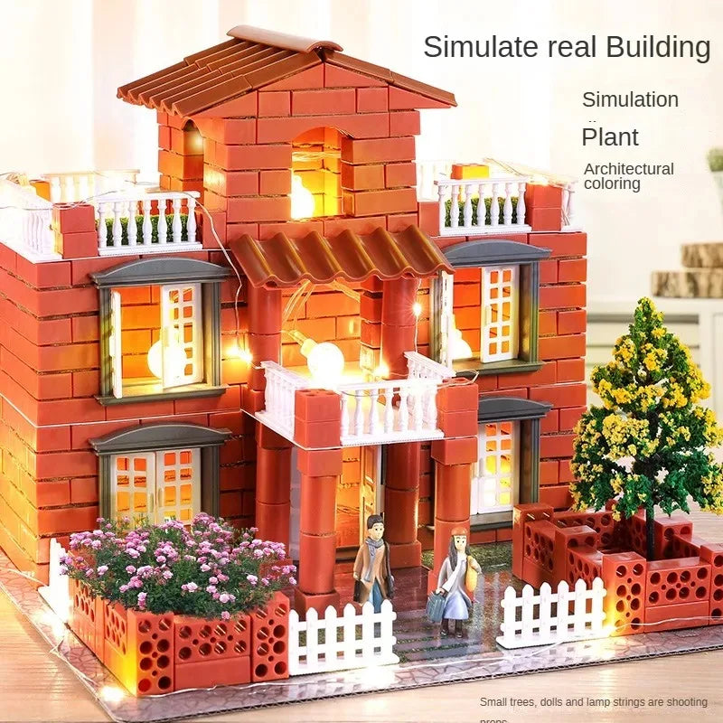 Mini Brick Building Set - Real Masonry Toy for Creative Construction, Architectural Model Making with Tiny Bricks!