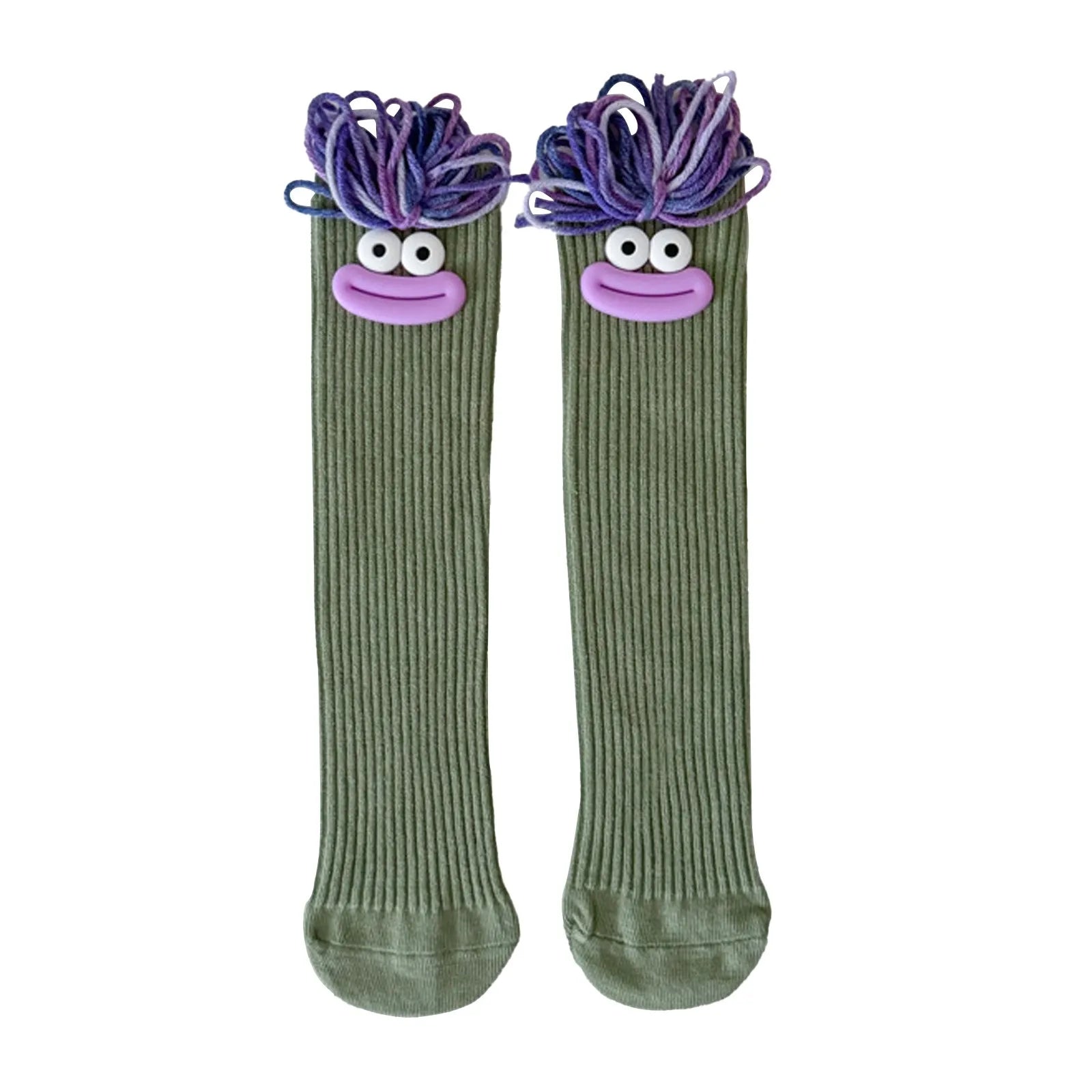 Funny Colorful Cartoon Knee-High Socks