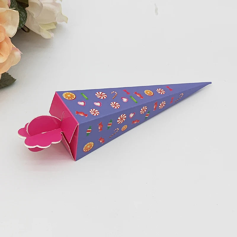 25PCS Ice Cream Cone Candy Boxes – Cute Party Favor Packaging