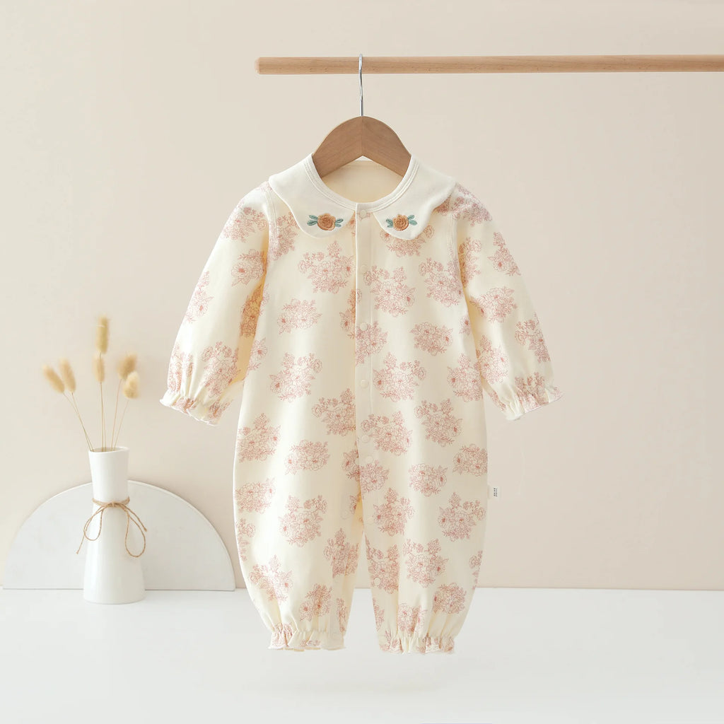 Velvet Cotton Baby Girl Jumpsuit – Spring & Autumn