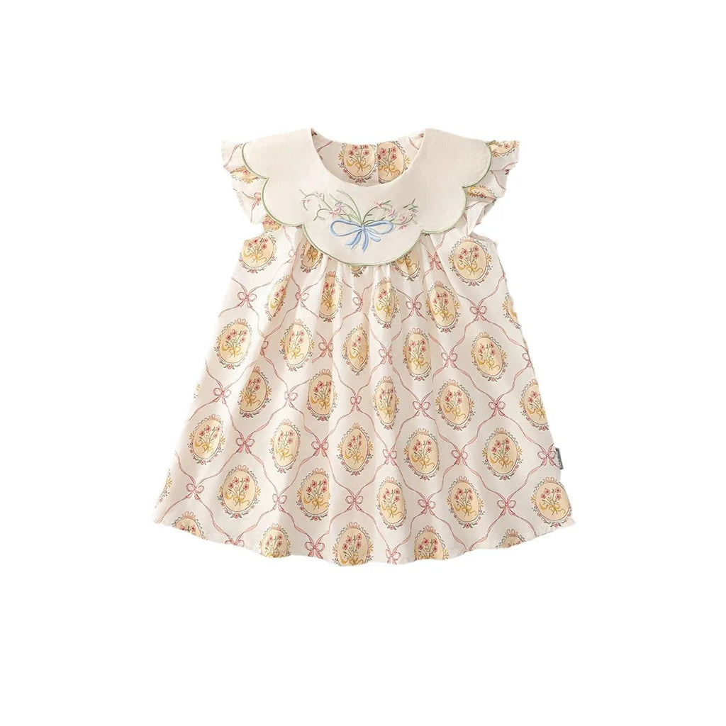 Embroidered Cotton Dress – Vintage Pastoral Summer Princess Style