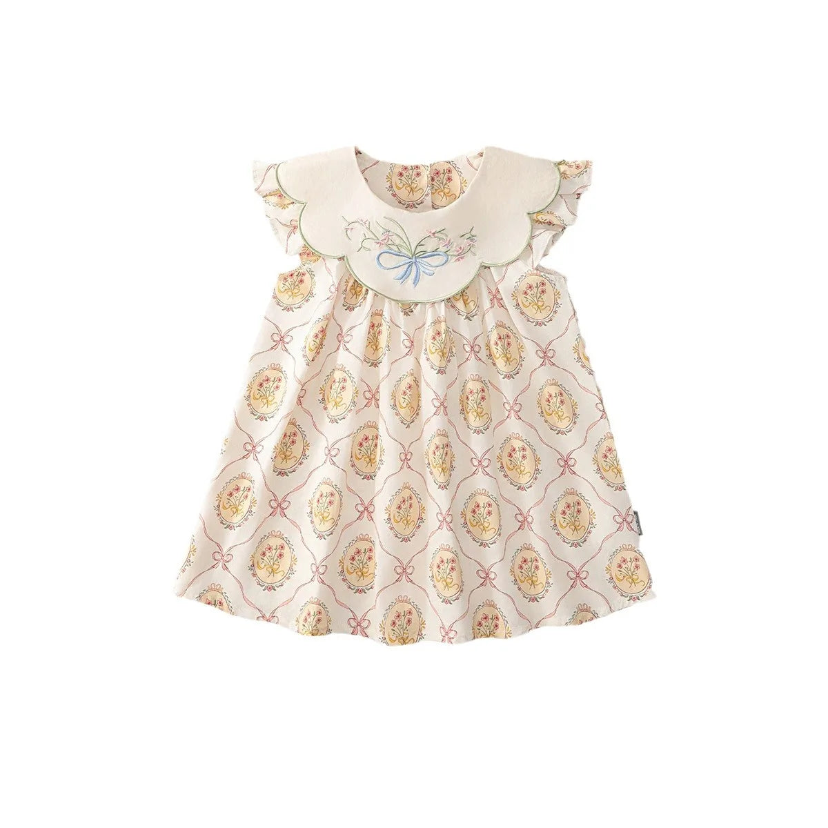 Embroidered Cotton Dress – Vintage Pastoral Summer Princess Style