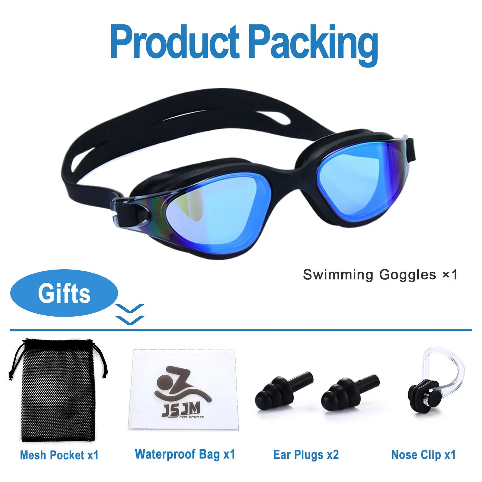 Unisex Swimming Goggles – Anti-Fog Swim Glasses