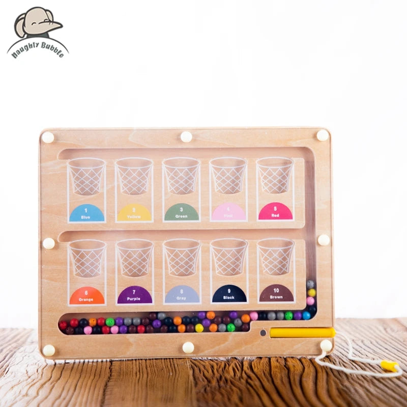 Magnetic Number & Color Puzzle Board – Educational Toy for Toddlers