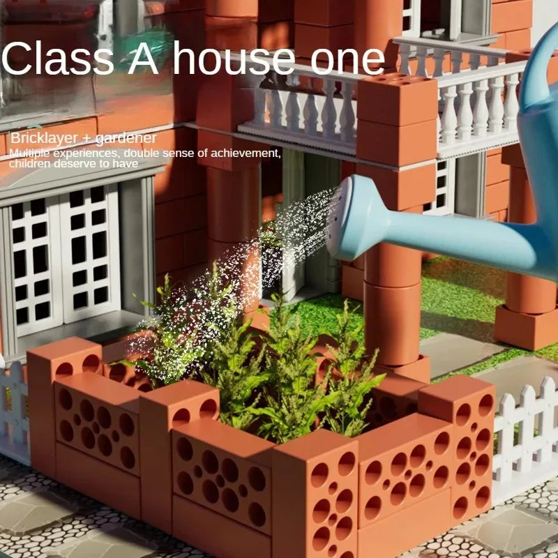Mini Brick Building Set - Real Masonry Toy for Creative Construction, Architectural Model Making with Tiny Bricks!