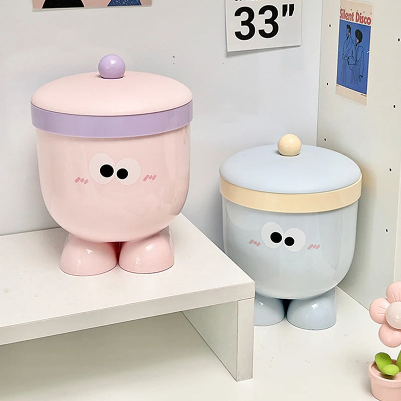 Mini Desktop Trash Can with Lid