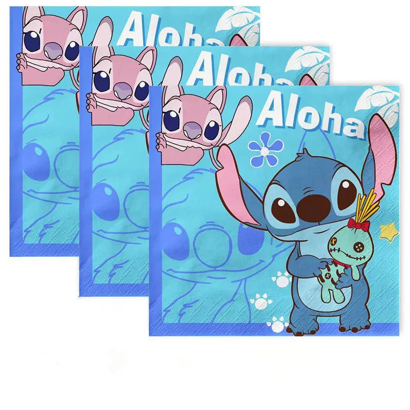 Lilo&Stitch Party Supplies Cup, Plates, Tablecloth, Balloons, Cake Toppers, Gift Box Birthday Party Decoration